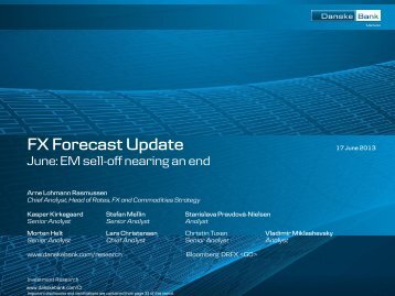 FX Forecast Update - Danske Analyse - Danske Bank