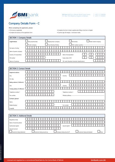 Company Details Form - C - BMI