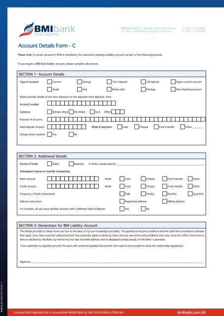 Company Details Form - C - BMI