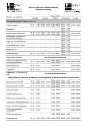 Übersicht über die Sprechzeiten - Landkreis Darmstadt Dieburg