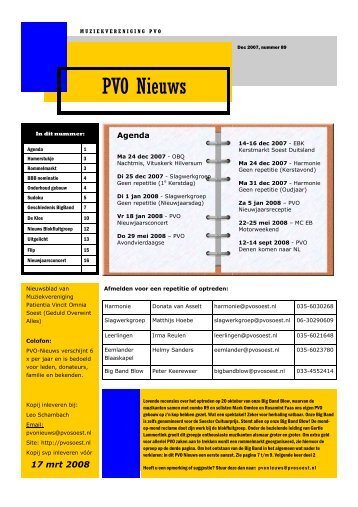 PVO Nieuws nr. 89 - Dec 2007 - PVO Soest