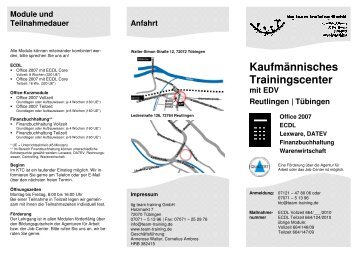 Flyer KTC TÜ und RT mit ECDL - ttg team training GmbH
