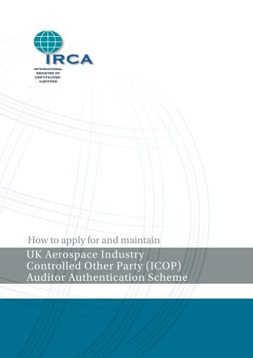 UK Aerospace Industry Controlled Other Party (ICOP) Auditor ... - IRCA