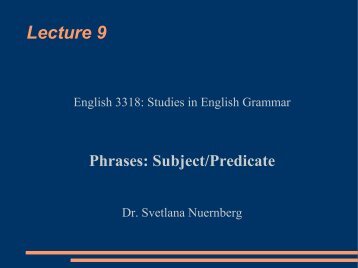 Subject/Predicate