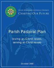 Parish Pastoral Plan - Good Shepherd Catholic Church