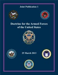 JP 1, Doctrine for the Armed Forces of the United States - Defense ...