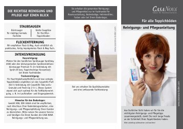 Reinigungs- und Pflegeanleitung Für alle ... - CASA NOVA