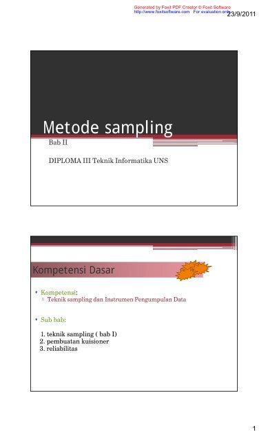 p-02-sampling - Blog untuk staff dan dosen d3ti mipa uns