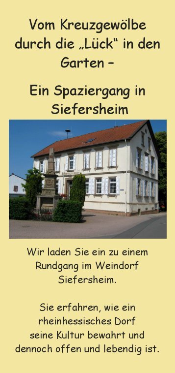 Ein Spaziergang in Siefersheim