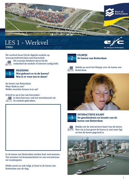 Werkblad 1 (pdf) - Port of Rotterdam