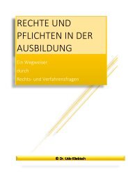 rechte und pflichten in der ausbildung - Zentrum fÃƒÂ¼r schulpraktische ...