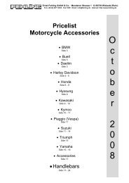 Pricelist Motorcycle Accessories - Fehling