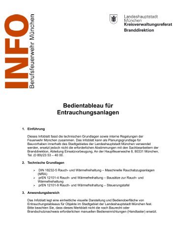 Bedientableau für Entrauchungsanlagen