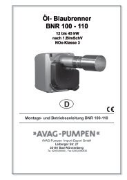 Öl- Blaubrenner BNR 100 - 110 - AVAG-Pumpen