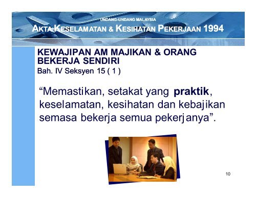 Akta Keselamatan & Kesihatan Pekerjaan 1994 - Akta 514 - (OSHA ...