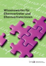 Wissenswertes für Elternvertreter und Elternvertreterinnen (PDF)