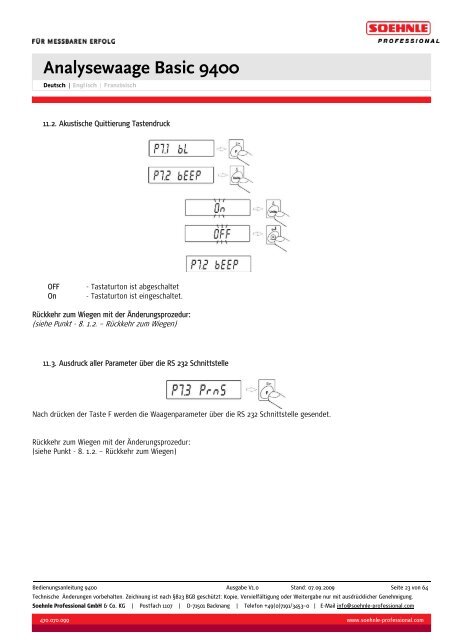 Analysewaage Basic 9400 - Wum-profishop.de