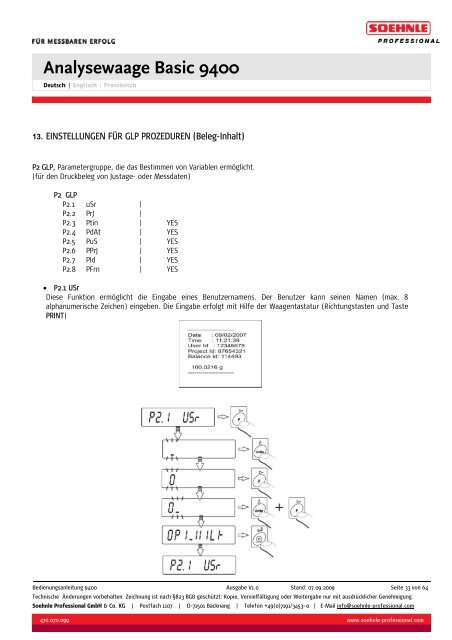 Analysewaage Basic 9400 - Wum-profishop.de