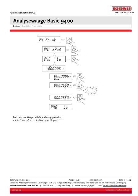 Analysewaage Basic 9400 - Wum-profishop.de