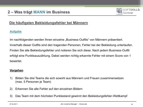 2 – Was trägt MANN im Business