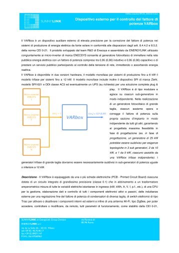 Scarica la brochure tecnica informativa del ... - Infobuildenergia.it