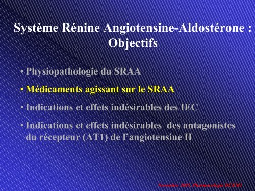 SystÃ¨me RÃ©nine Angiotensine-AldostÃ©rone