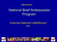 National Beef Ambassador Program - Cattlemen's Beef Promotion ...