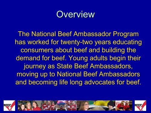 National Beef Ambassador Program - Cattlemen's Beef Promotion ...