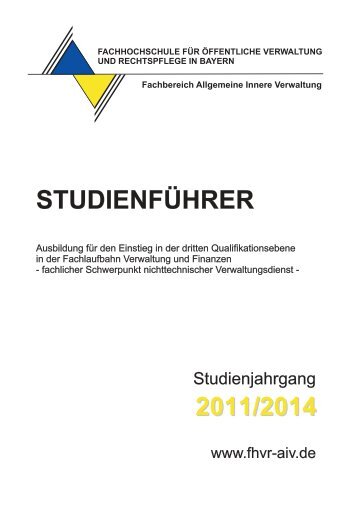 STUDIENFÜHRER - Bayerische Beamtenfachhochschule Hof