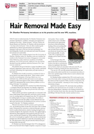 Hair Removal Made Easy - Universiti Putra Malaysia