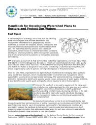 Handbook for Developing Watershed Plans to Restore and Protect ...