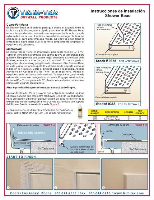 Shower Bead Inst EN-SP.cdr - Trim-Tex