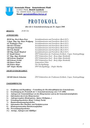 6. GR-Sitzung am 28.08.2008 (144 KB) - .PDF - Fliess