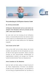 Pressemitteilung der AirITSystems Hannover GmbH