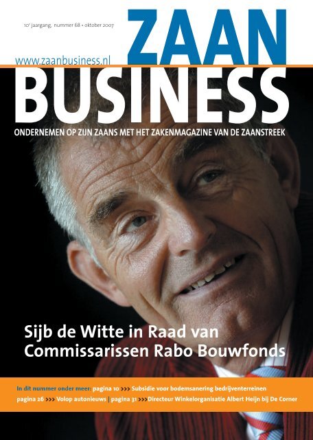 Sijb de Witte in Raad van Commissarissen Rabo ... - Zaanbusiness