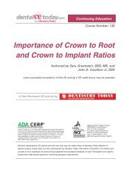 Importance of Crown to Root and Crown to Implant ... - DentalCEToday