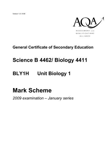 biology unit 1 mark scheme biology unit 1 mark scheme