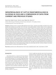 seroprevalence of cattle paratuberculosis in slovenia in 2008 and a ...