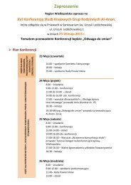 Plan konfereccji 14-17 06 2012r w Lublinie - Al-Anon