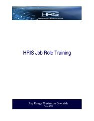 HRIS Job Role Training