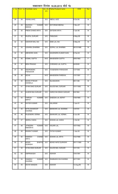 Interview Dates