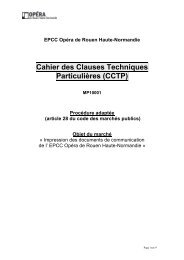 Cahier des Clauses Techniques ParticuliÃ¨res (CCTP) - OpÃ©ra de ...