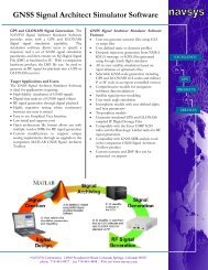 GNSS Signal Architect Simulator Software - NAVSYS Corporation