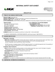 MSDS No: Bedlam® PLUS