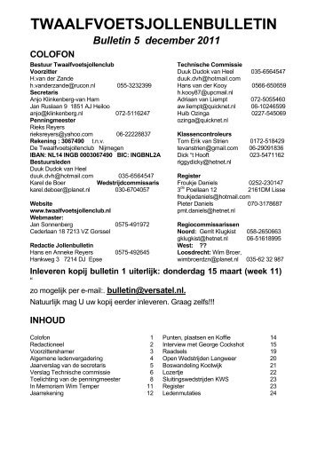 bulletin 2011/5 - De Twaalfvoetsjollenclub