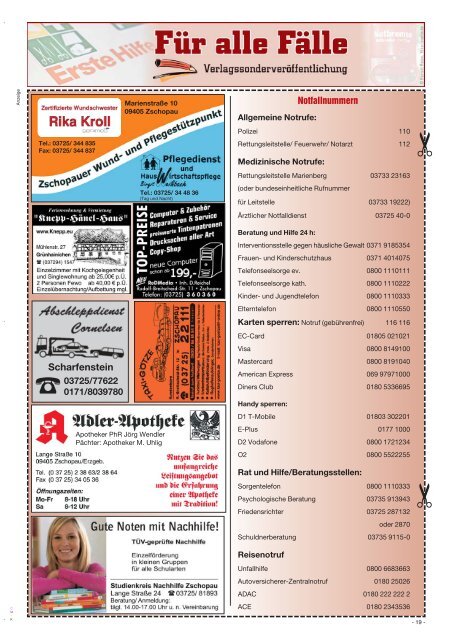 verteilergebiet alle haushalte: zschopau und ortsteile