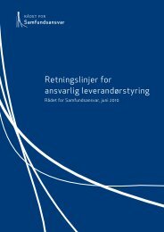 Retningslinjer for ansvarlig leverandørstyring - Erhvervsstyrelsen