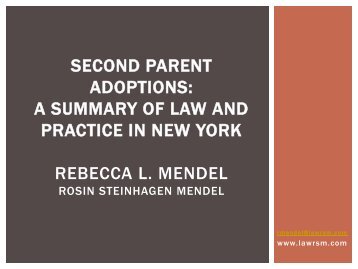 second parent adoptions a summary of law and practice in new york