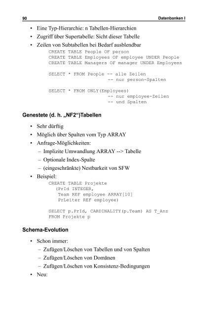 Skript Datenbanken I - Praktische Informatik Universität Kassel