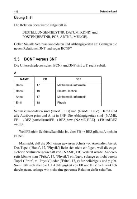 Skript Datenbanken I - Praktische Informatik Universität Kassel